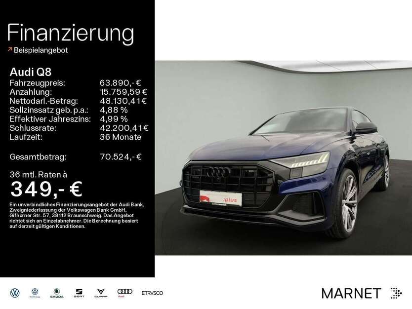 Audi Q8 72.072 km 63.890 € Königstein-TS 61462