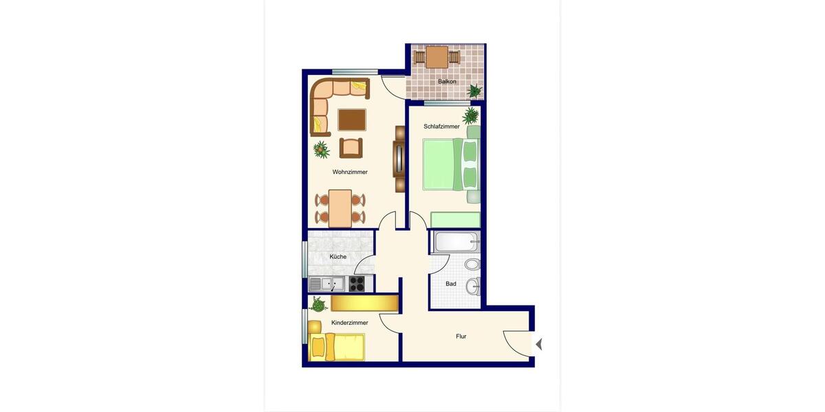 Etagenwohnung Groß-Gerau Gerau - 3 Zimmer, 93 m&sup2;, 1.190&euro; | Angebot:26423739