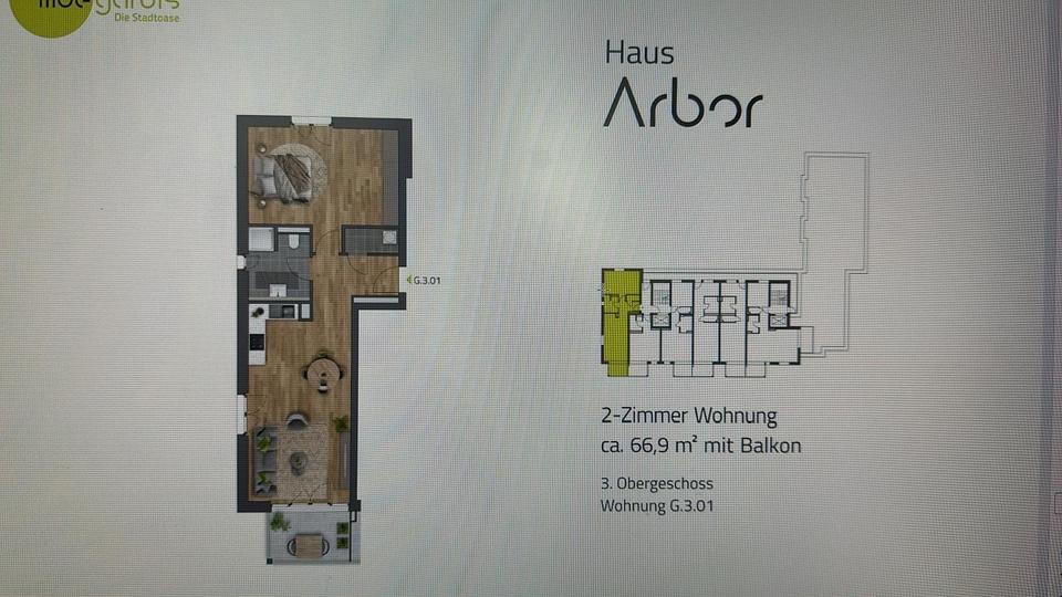 Etagenwohnung Mainz Oberstadt - 2 Zimmer, 67 m&sup2;, 1.502&euro; | Angebot:26177162
