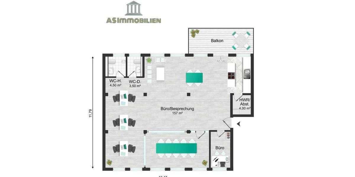 AS IMMOBILIEN: Exklusives Büro-Loft in Toplage von Idstein – 1. OG mit Aufzug & Balkon zimmer