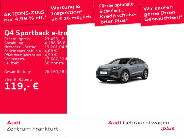 Audi Q4 e-tron 36.200 km 22.950 € Frankfurt am Main 60314
