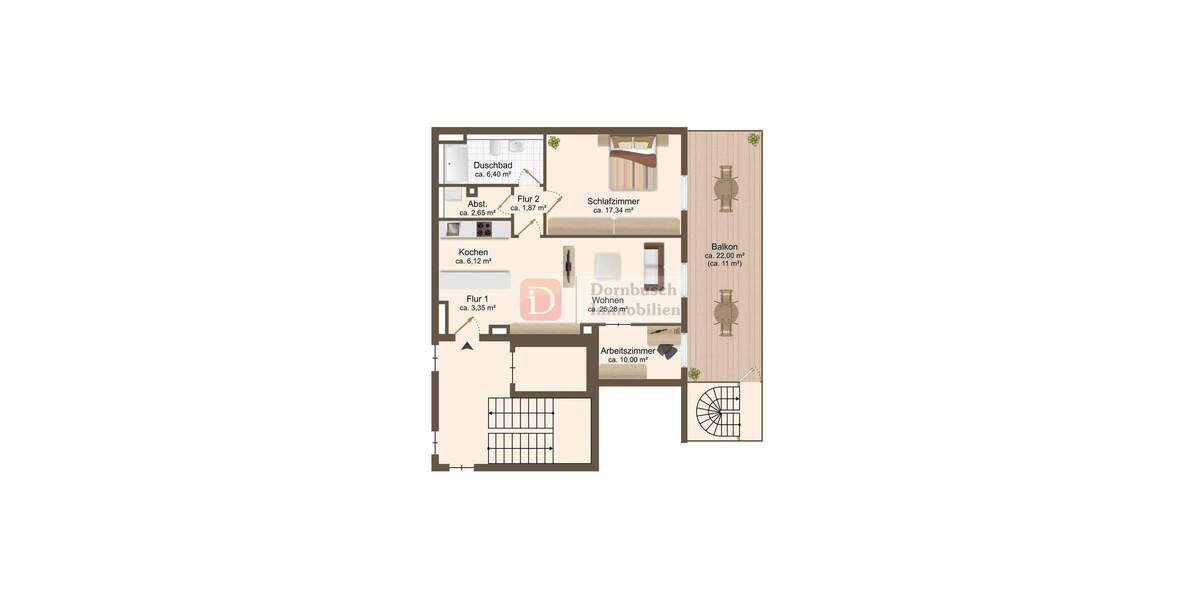 Etagenwohnung Frankfurt am Main / Gallusviertel Gallus - 2 Zimmer, 74 m&sup2;, 1.390&euro; | Angebot:24916997
