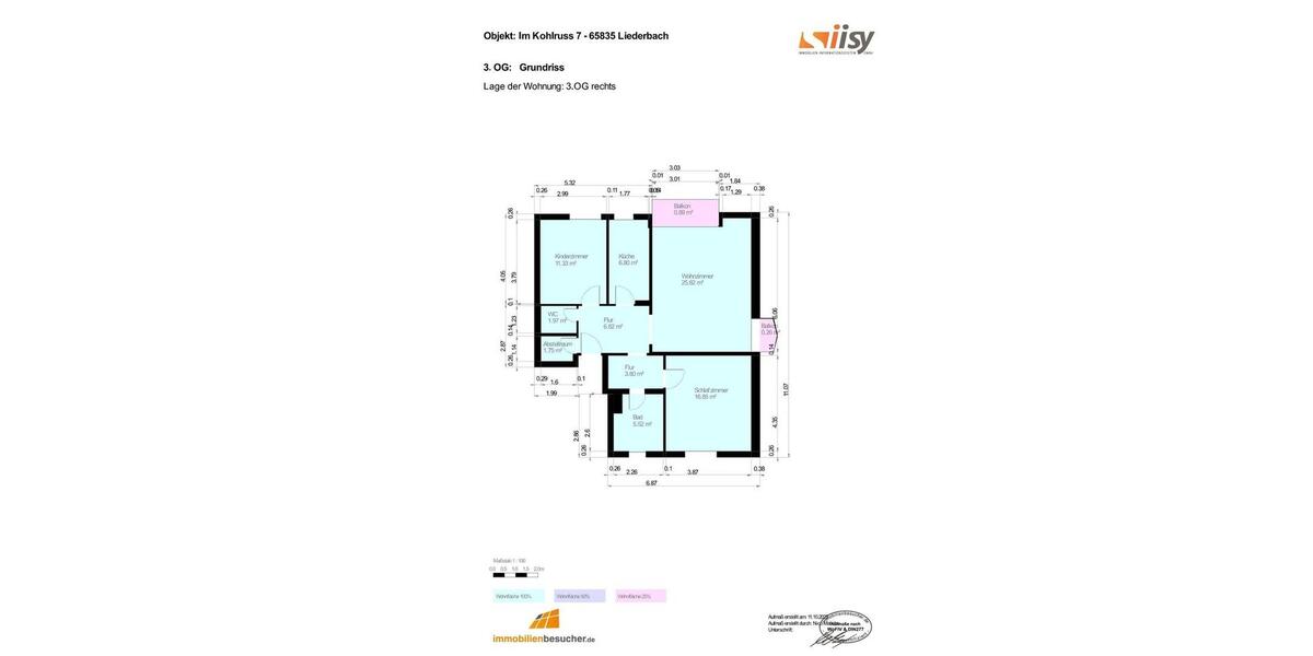 Dachgeschoßwohnung Liederbach am Taunus - 3 Zimmer, 82 m&sup2;, 1.020&euro; | Angebot:26415771
