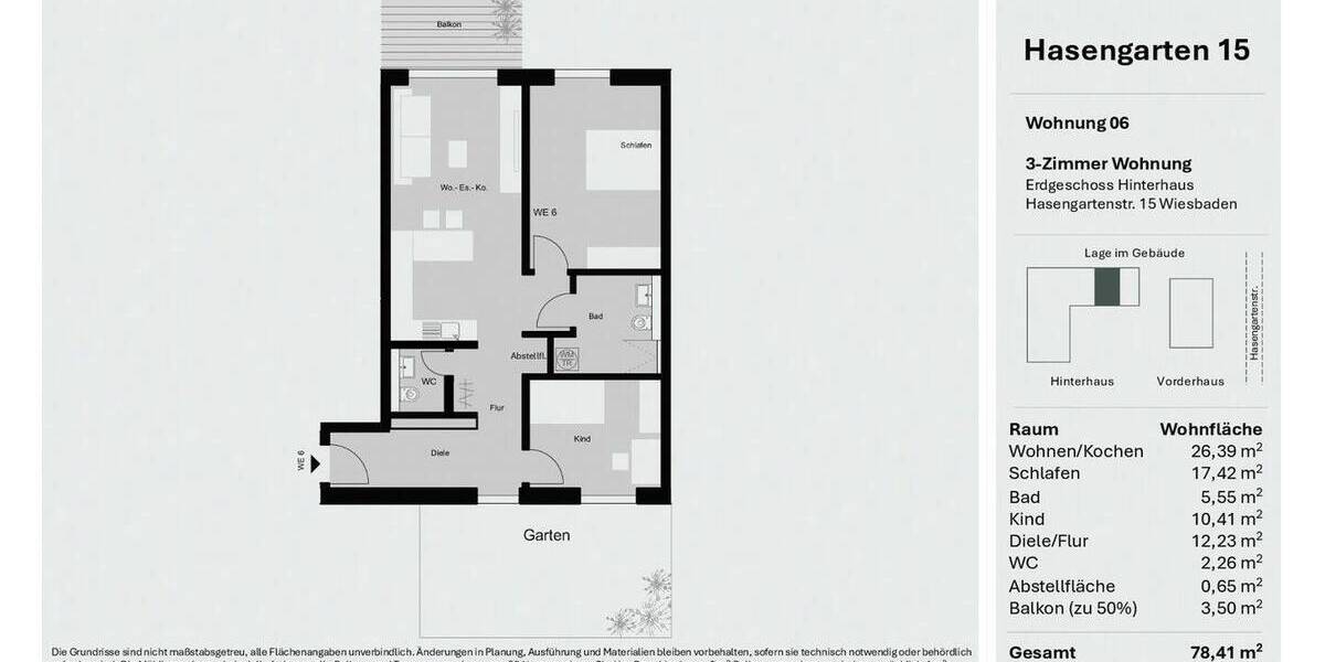 Etagenwohnung Wiesbaden / Wiesbaden Südost Wiesbaden - 3 Zimmer, 78 m&sup2;, 495.000&euro; | Angebot:25796832