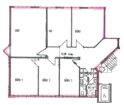 Gewerbeobjekt Wiesbaden Schierstein - 6 Zimmer, 175 m&sup2;, 1.663&euro; | Angebot:26217790