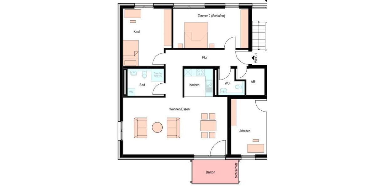 Etagenwohnung Mainz Mombach - 3 Zimmer, 103 m&sup2;, 1.653&euro; | Angebot:24571464