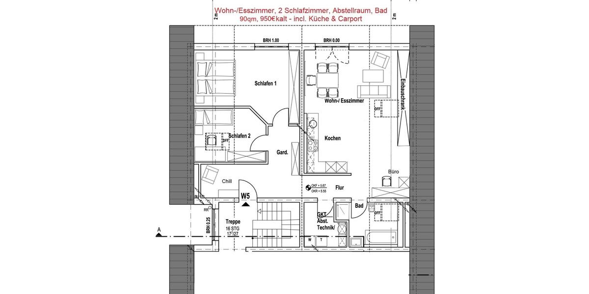 Etagenwohnung Holzhausen an der Haide - 3.5 Zimmer, 90 m&sup2;, 950&euro; | Angebot:24782478