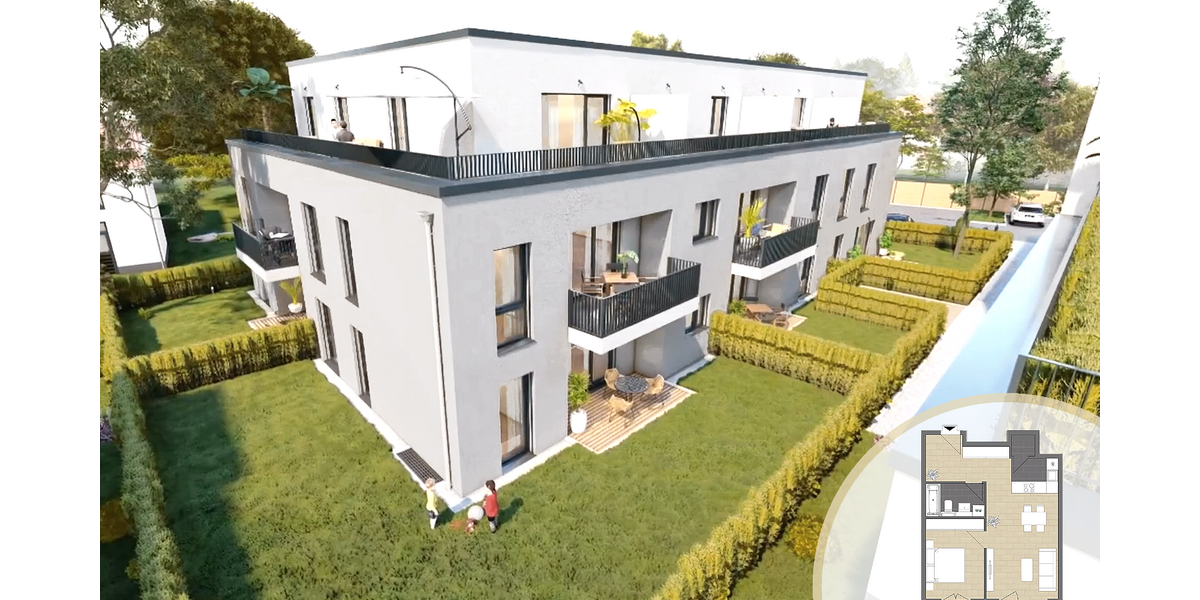 Etagenwohnung Hattersheim am Main Hattersheim - 2 Zimmer, 60 m&sup2;, 355.000&euro; | Angebot:24884707