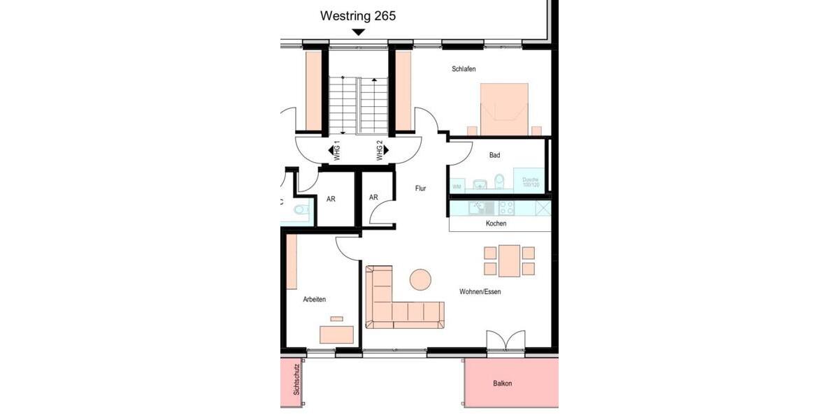 Etagenwohnung Mainz Mombach - 3 Zimmer, 88 m&sup2;, 1.420&euro; | Angebot:24571465