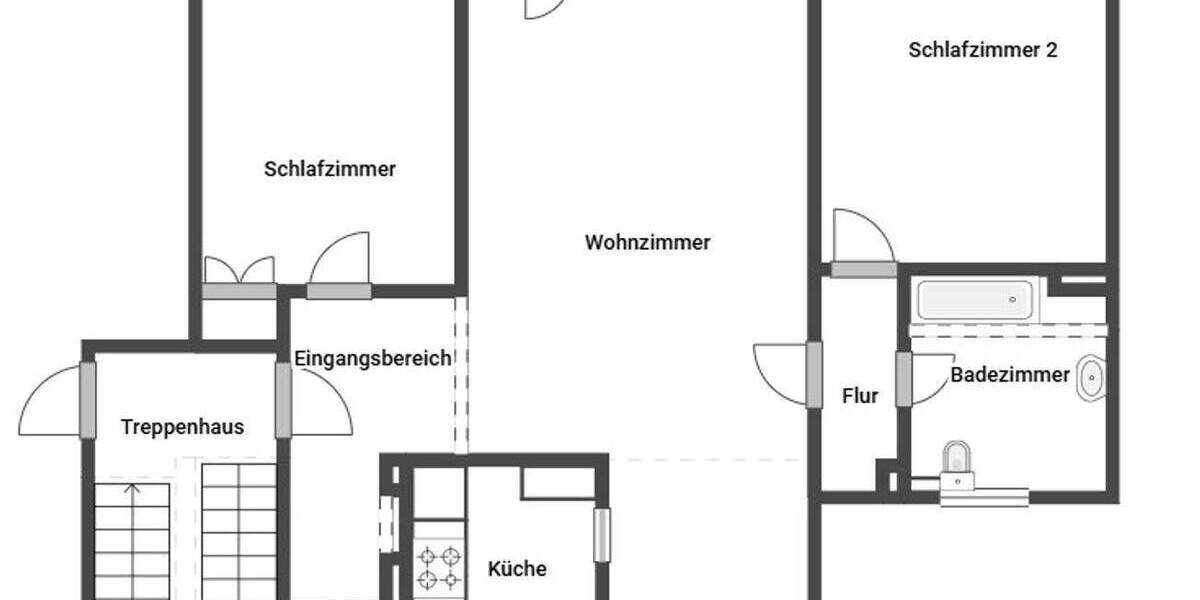 Etagenwohnung Steinbach (Taunus) - 3 Zimmer, 89 m&sup2;, 315.000&euro; | Angebot:25178017