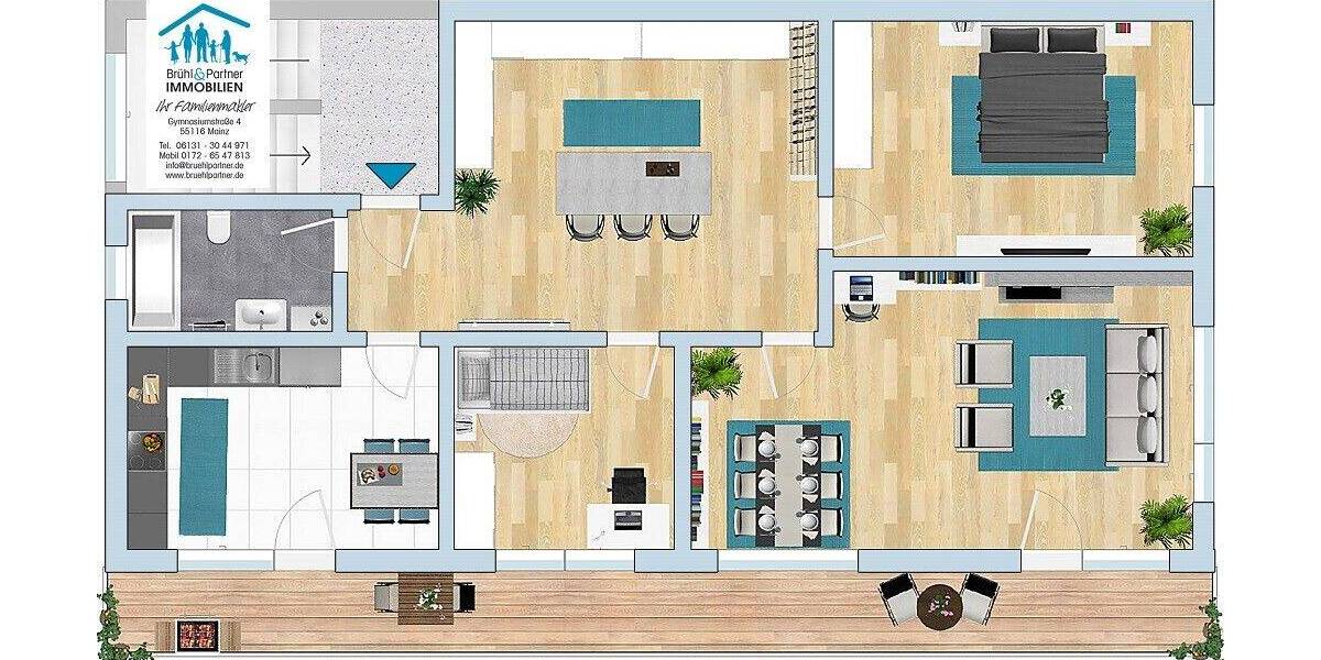 Etagenwohnung Bingen am Rhein Bingen - 3 Zimmer, 111 m&sup2;, 279.000&euro; | Angebot:26798368