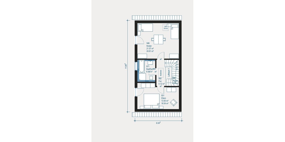 Double 1 SP - Platz für die ganze Familie und Arbeitszimmer unterm Dach - Einfamilienhaus Rüsselsheim am Main Bauschheim | Angebot:27293039