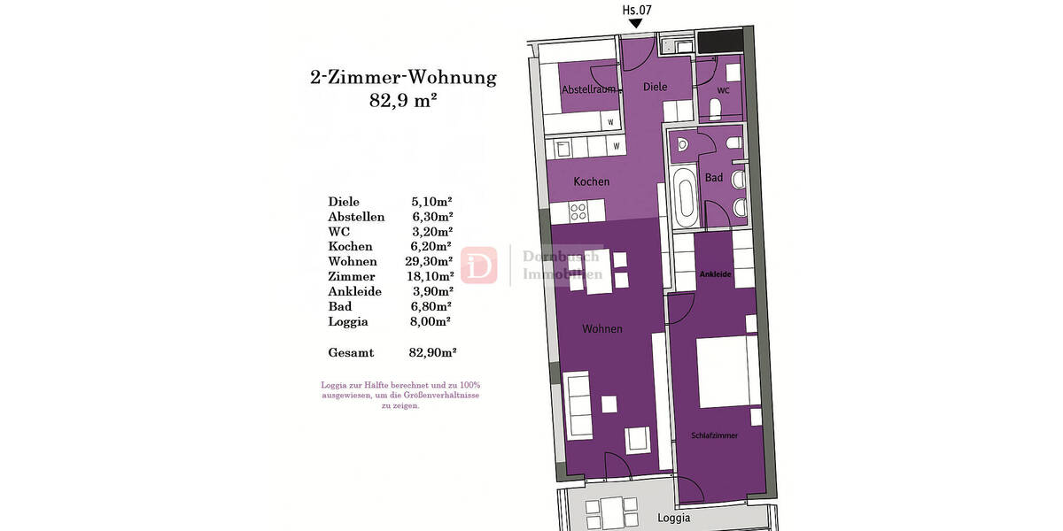 Etagenwohnung Frankfurt am Main Gallus - 2 Zimmer, 83 m&sup2;, 619.000&euro; | Angebot:26107562