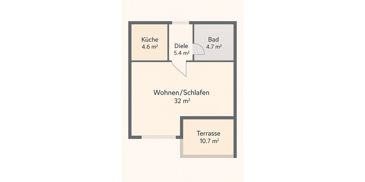 Citynahes Einzimmerapartment mit Terrasse und Garagenstellplatz 1 zimmer
