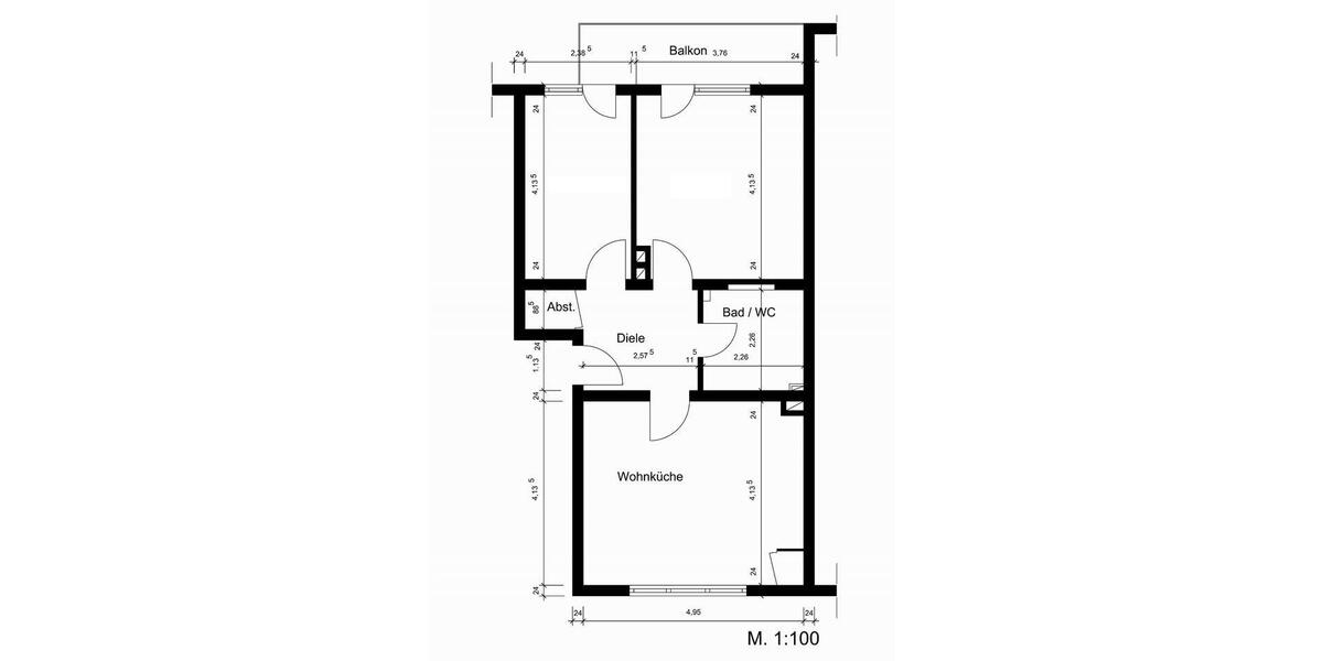 Etagenwohnung Oberursel (Taunus) - 2.5 Zimmer, 59 m&sup2;, 235.000&euro; | Angebot:27281941