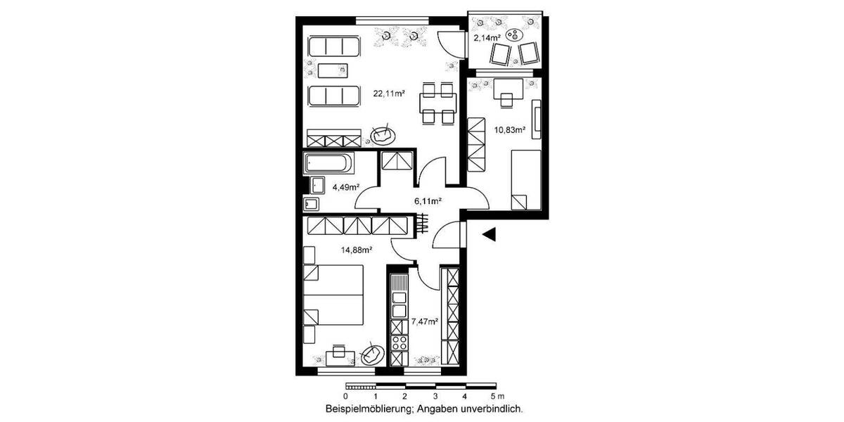 Etagenwohnung Wiesbaden Dotzheim - 3 Zimmer, 68 m&sup2;, 823&euro; | Angebot:26361504