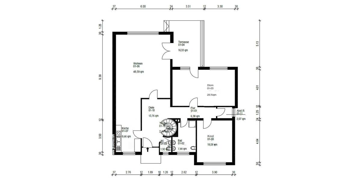 Reihenendhaus Wiesbaden Breckenheim - 6 Zimmer, 253 m&sup2;, 699.000&euro; | Angebot:26851616