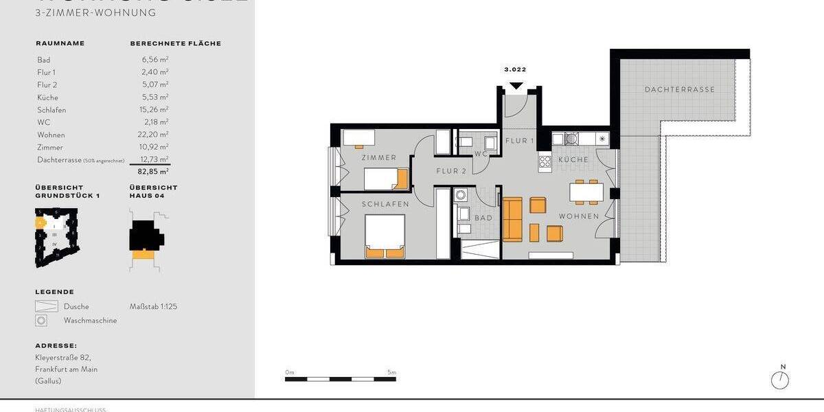 Etagenwohnung Frankfurt am Main Gallus - 3 Zimmer, 82 m&sup2;, 599.900&euro; | Angebot:25702307