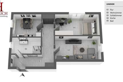 Wohnung zum Kaufen in Kriftel 130.000 € 55 m² 2.5 zimmer