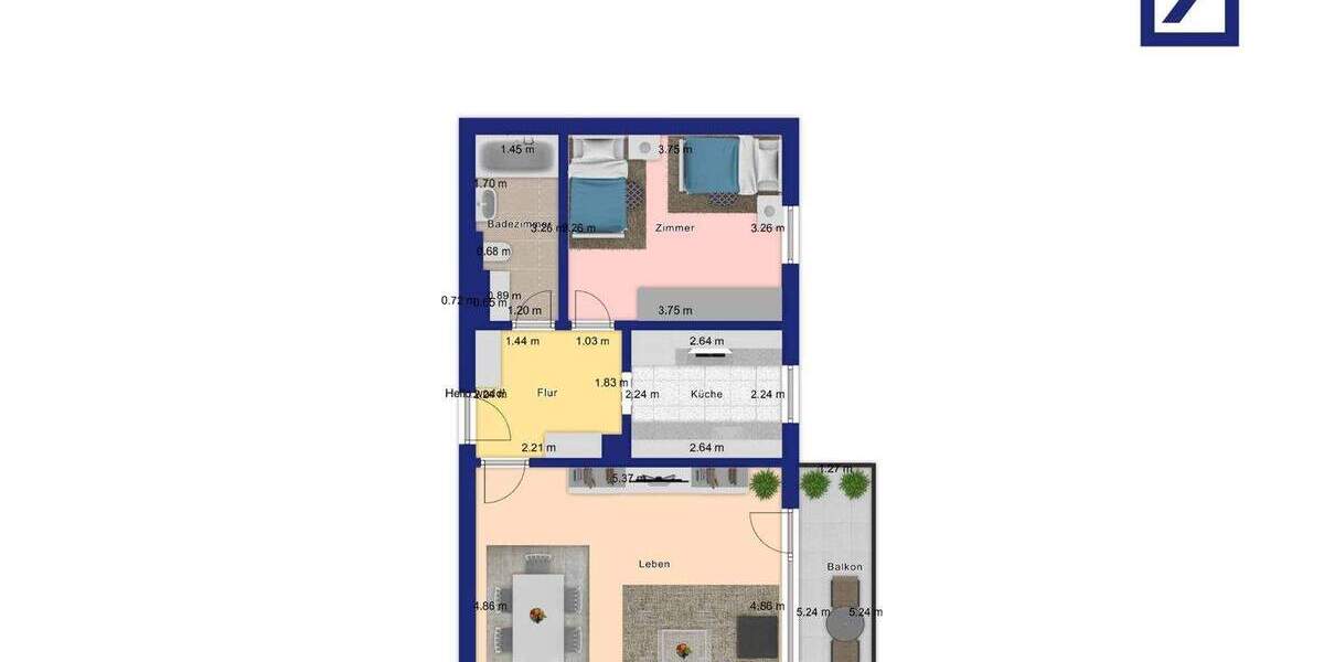 *** Helle 2-Zimmer-Wohnung ca. 60?m² mit Balkon & Garage inklusive Kaufpreis - Top-Preis! *** 2 zimmer