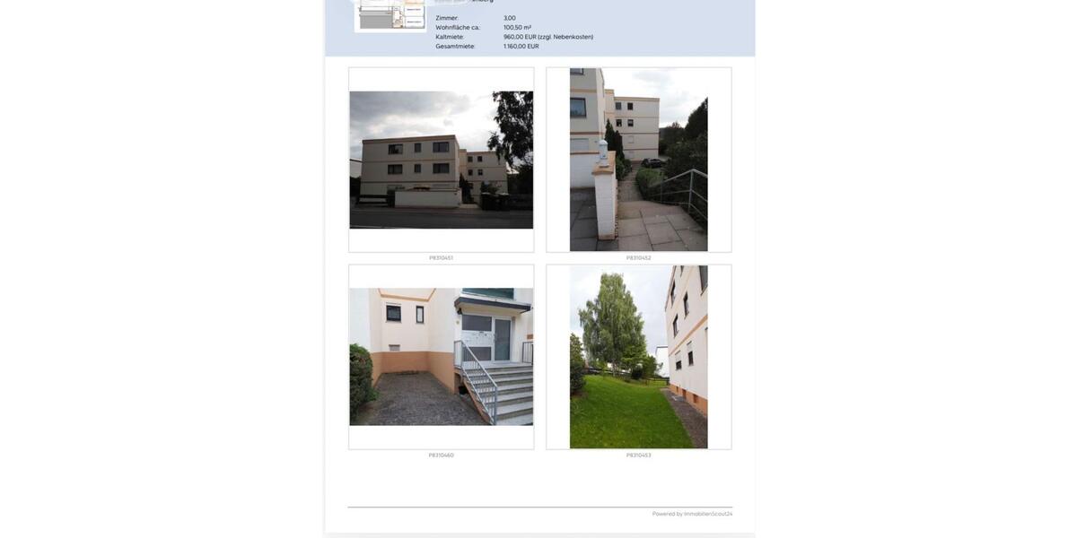 Etagenwohnung Bad Camberg - 3 Zimmer, 101 m&sup2;, 270.000&euro; | Angebot:25640875