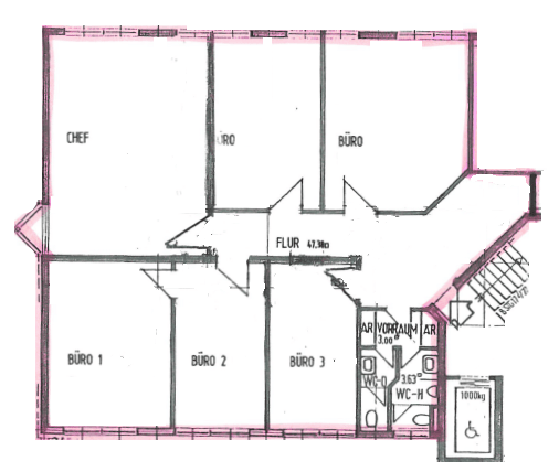 Gewerbeobjekt Wiesbaden Schierstein - 6 Zimmer, 175 m&sup2;, 1.555&euro; | Angebot:26851779