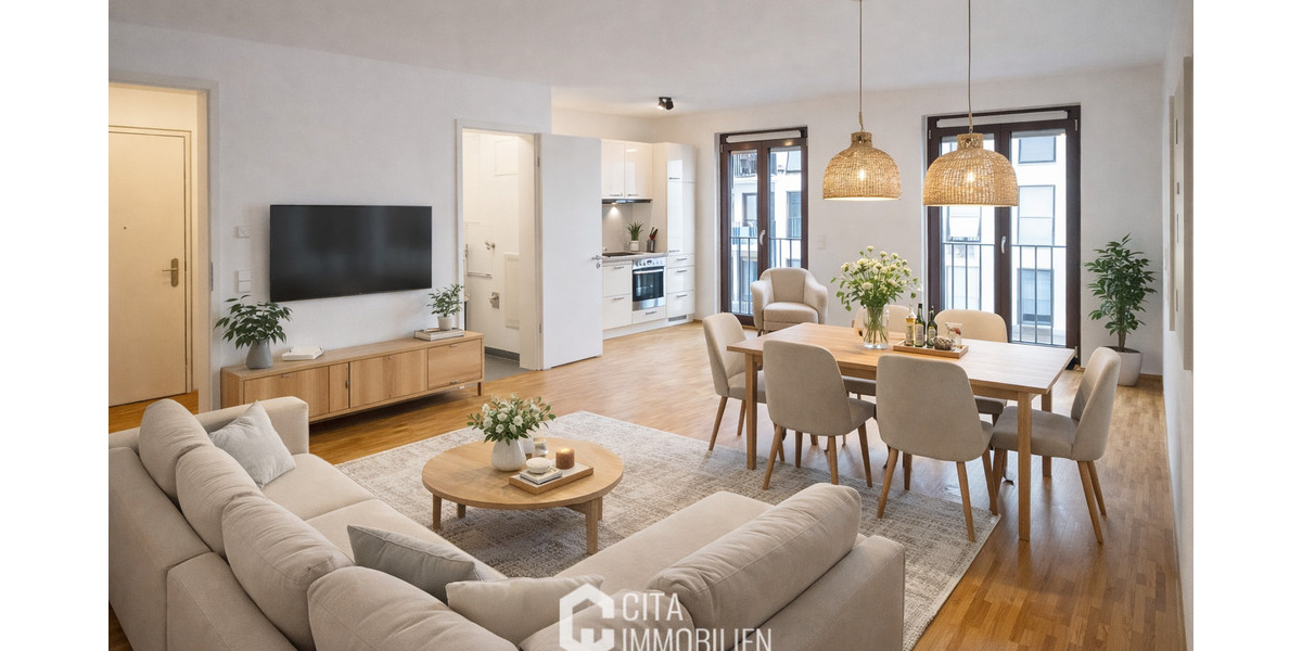 Etagenwohnung Frankfurt am Main Bockenheim - 2 Zimmer, 52 m&sup2;, 1.250&euro; | Angebot:25338752