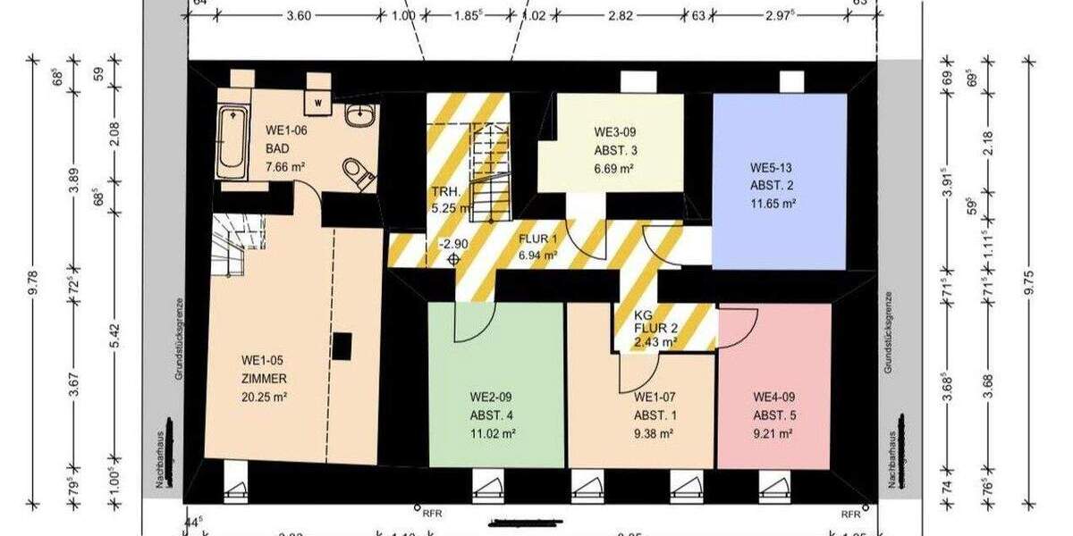 Denkmalgeschütztes 5-Parteienhaus mit großer Dachterrasse in Wiesbaden Nordost. Provisionsfrei. 1 zimmer
