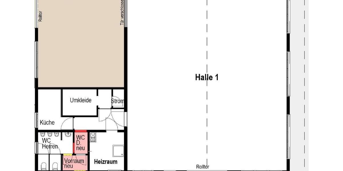 Vielseitig nutzbare Gewerbehalle (ca. 93 m²) mit Rolltor – flexibel nutzbar zimmer