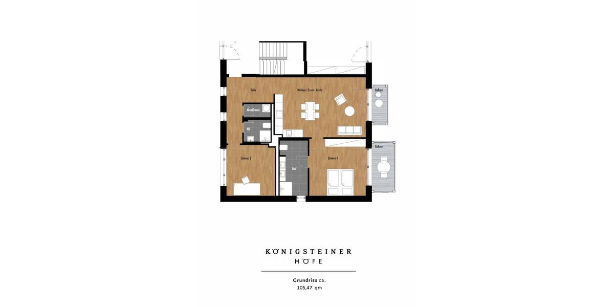 Etagenwohnung Königstein - 3 Zimmer, 105 m&sup2;, 1.845&euro; | Angebot:25986283