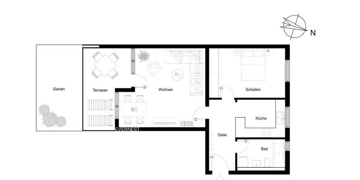 Etagenwohnung Mainz Gonsenheim - 2 Zimmer, 67 m&sup2;, 389.000&euro; | Angebot:25971083