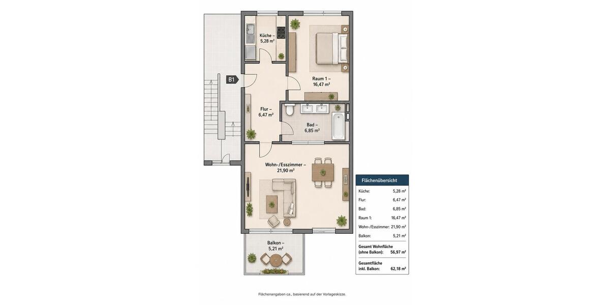 Erdgeschoßwohnung Kronberg im Taunus - 2 Zimmer, 58 m&sup2;, 250.000&euro; | Angebot:27166902