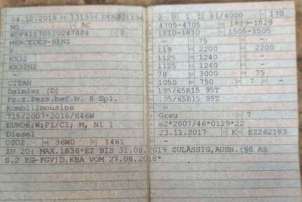 Mercedes-Benz Citan 214.500 km 8.950 &euro; bingen 55411