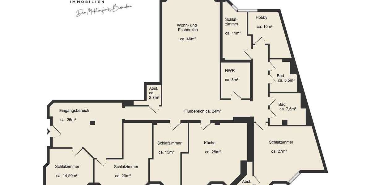 Etagenwohnung Wiesbaden - 8 Zimmer, 250 m&sup2;, 3.400&euro; | Angebot:26913717