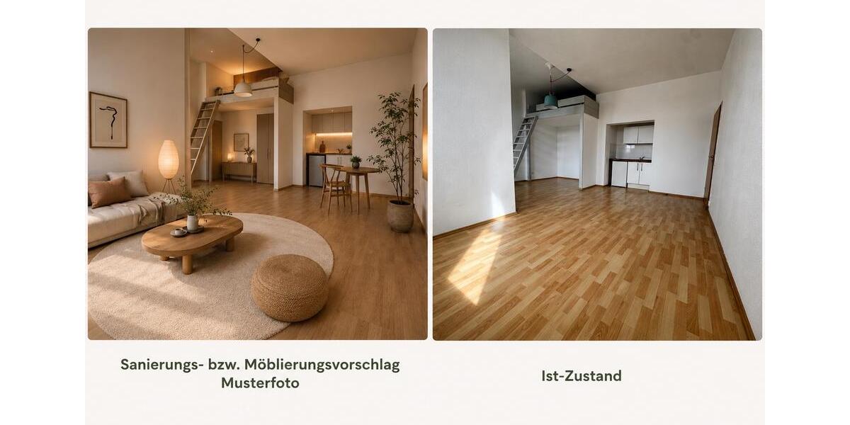 Loft - Studio - Atelier Wiesbaden Biebrich - 1.5 Zimmer, 37 m&sup2;, 159.000&euro; | Angebot:27202101
