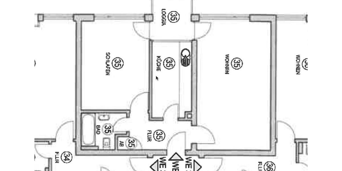 Top gelegene Wohnung in Bad Soden mit 2ZKB und TG Stellpatz 2 zimmer