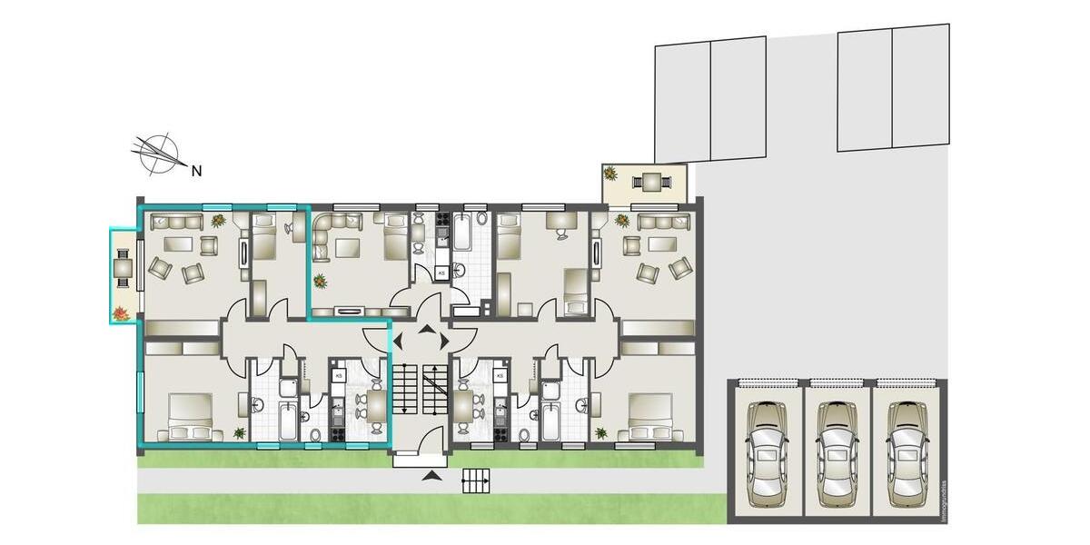 Etagenwohnung Ober-Olm Olm - 3 Zimmer, 80 m&sup2;, 1.090&euro; | Angebot:26564546