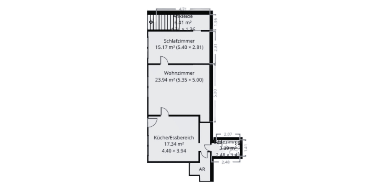 Etagenwohnung Mainz Weisenau - 2 Zimmer, 65 m&sup2;, 900&euro; | Angebot:26879012