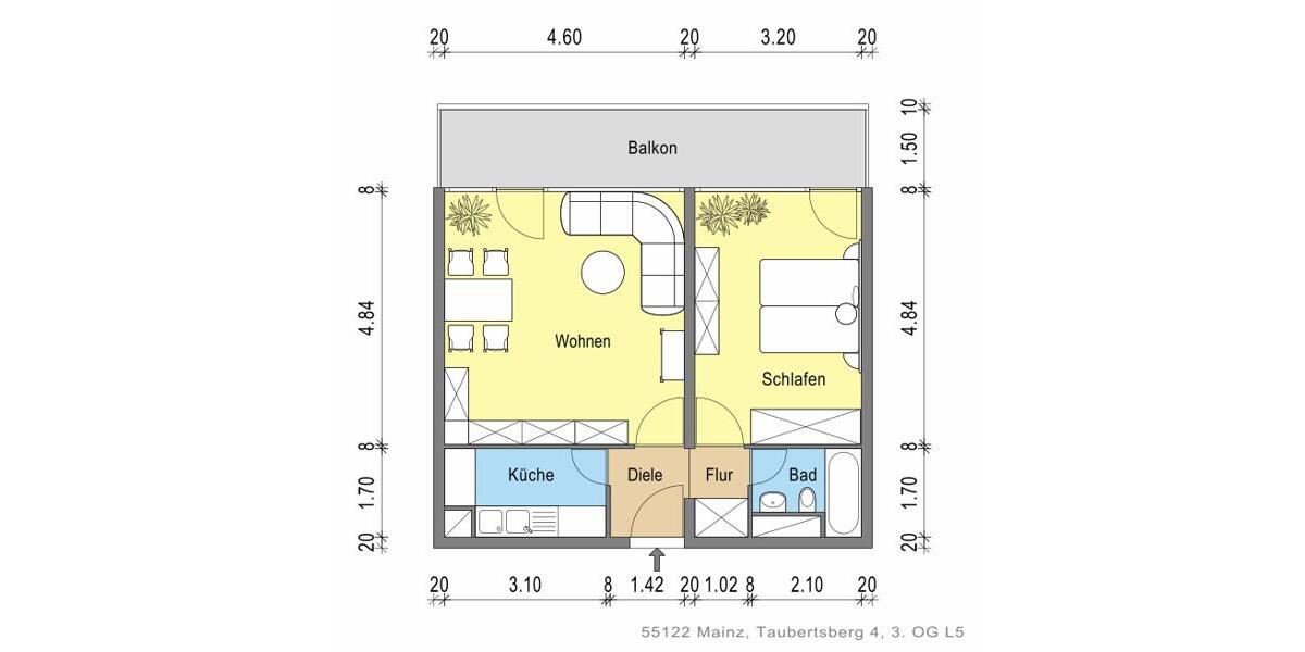 Schön hier zu wohnen. 2 zimmer