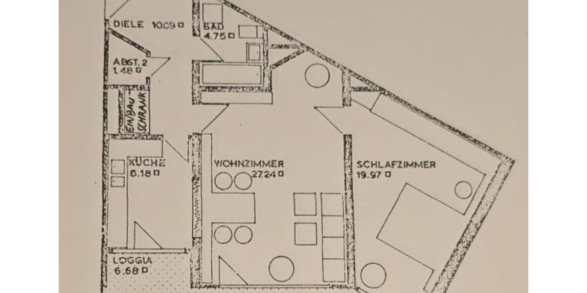 2-Zimmer-Wohnung mit Balkon im 2. Stock in Bischofsheim 2 zimmer