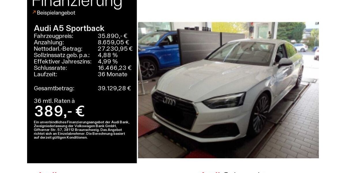 Audi A5 83.025 km 35.890 € Hofheim 65719