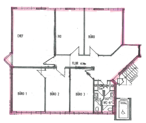 Gewerbeobjekt Wiesbaden Schierstein - 6 Zimmer, 175 m&sup2;, 1.555&euro; | Angebot:26512968