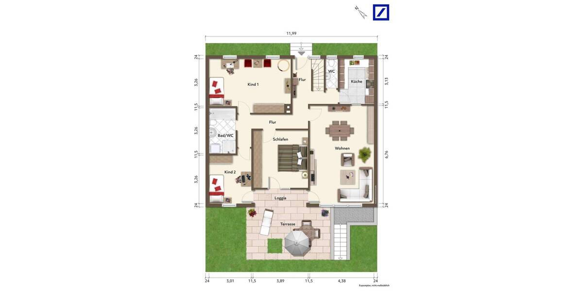 Reihenmittelhaus Trebur Astheim - 4 Zimmer, 113 m&sup2;, 460.000&euro; | Angebot:26043946