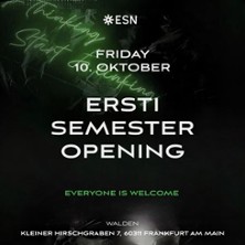 Ersti Semester - Opening Party 10.10.2025 Walden