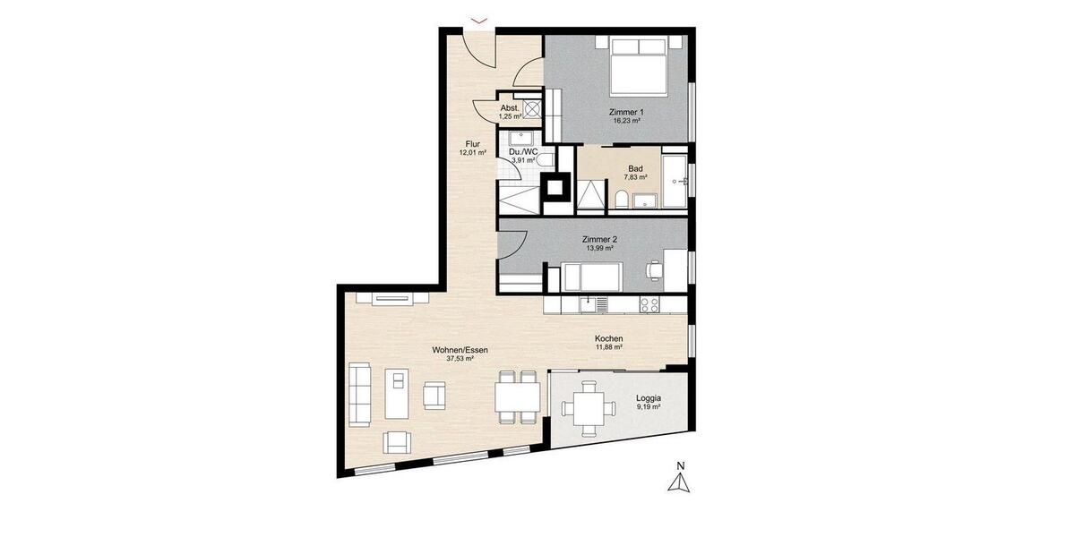 Etagenwohnung Frankfurt am Main Bockenheim - 3 Zimmer, 111 m&sup2;, 760.000&euro; | Angebot:26586773