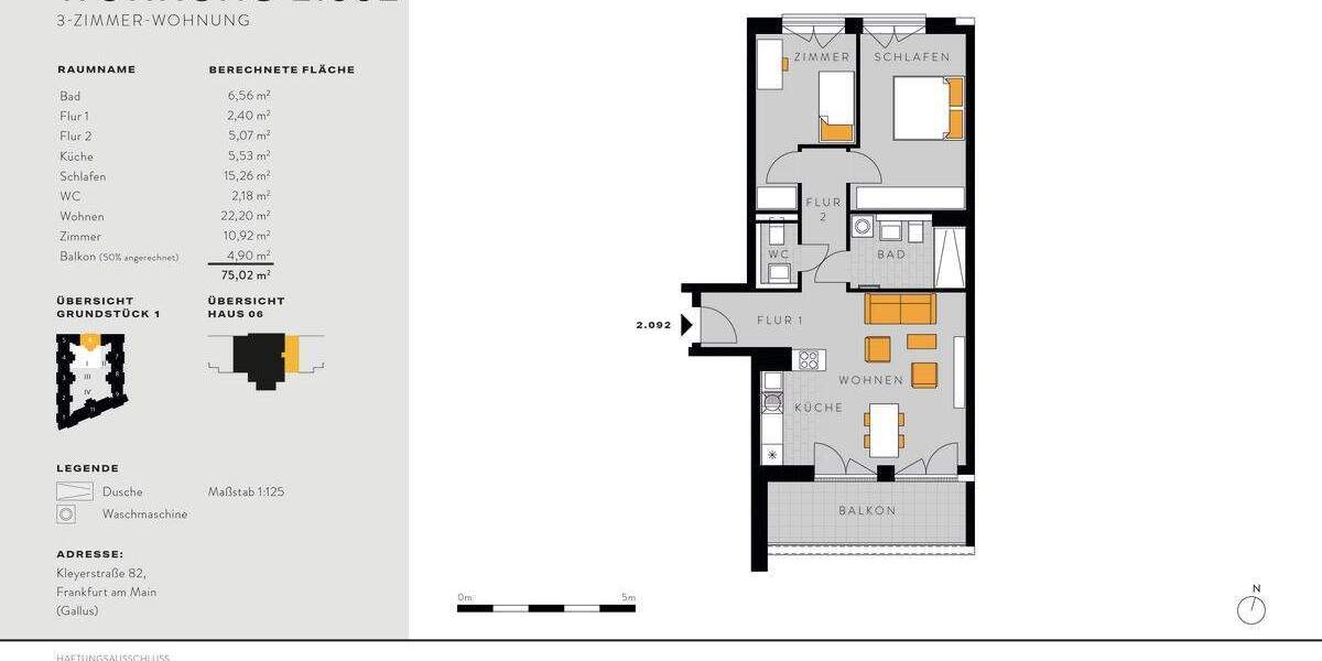Etagenwohnung Frankfurt Gallus - 3 Zimmer, 75 m&sup2;, 564.900&euro; | Angebot:25702311