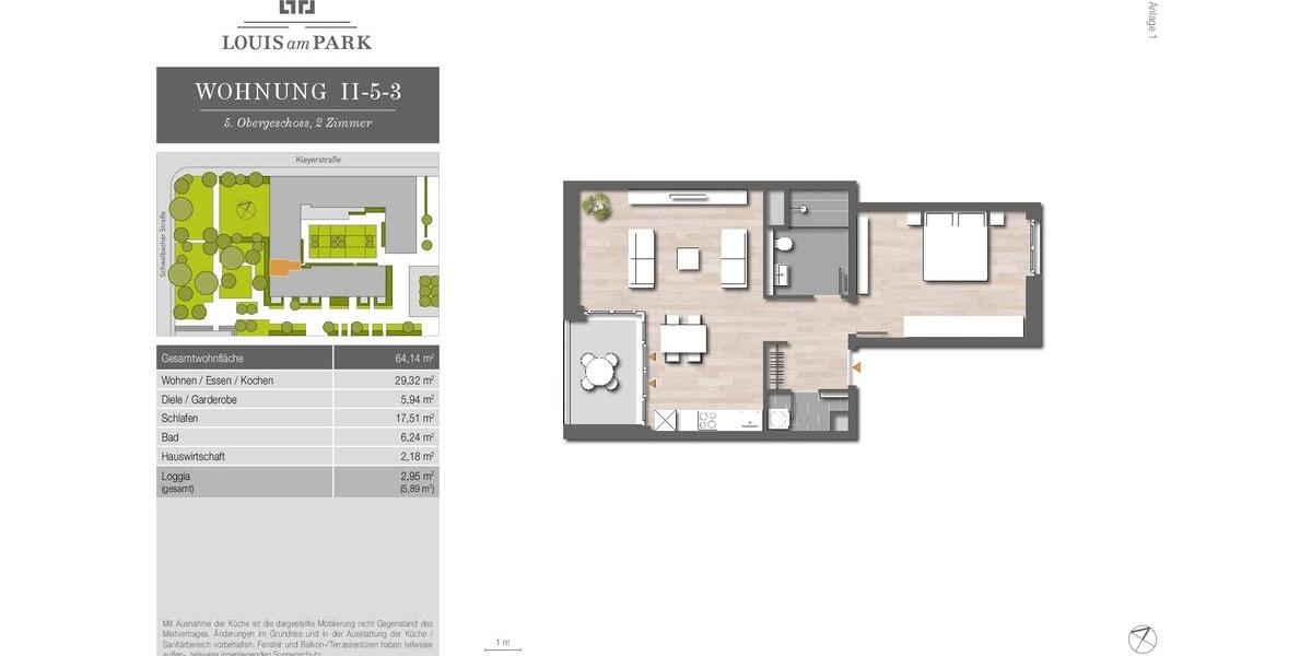 Etagenwohnung Frankfurt am Main Gallus - 2 Zimmer, 64 m&sup2;, 1.170&euro; | Angebot:26665474